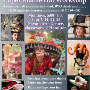 Paper Mache Hat Workshop  Mondays 5-7;30 Sept 7,14,21,28